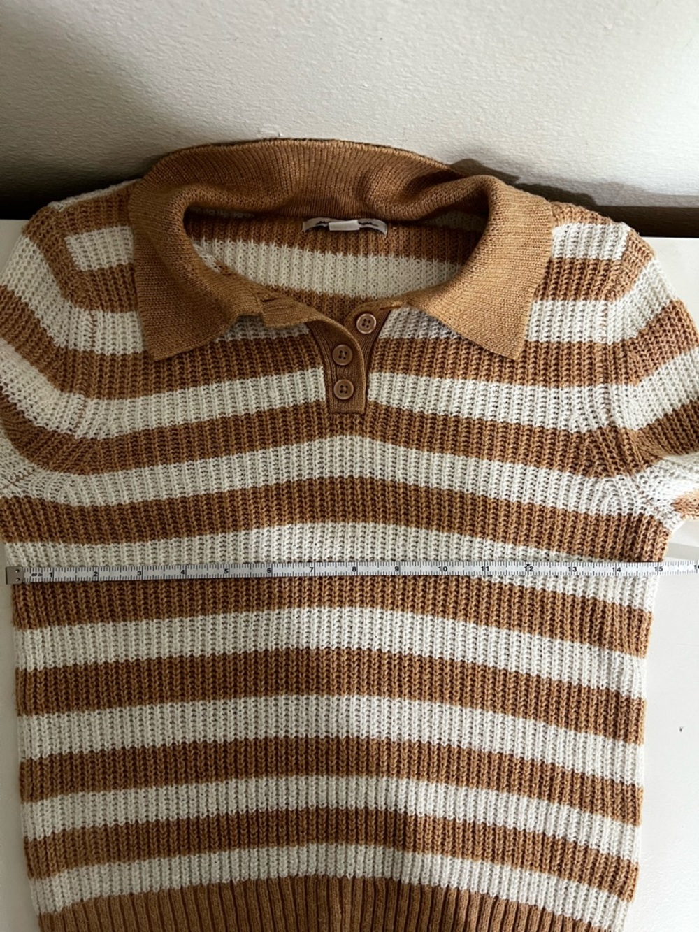 American Eagle Striped Collared Sweater Size XS - Picture 7 of 9